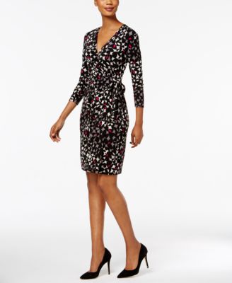 Anne Klein Printed Faux-Wrap Dress \u0026 Reviews - Dresses - Women - Macy's